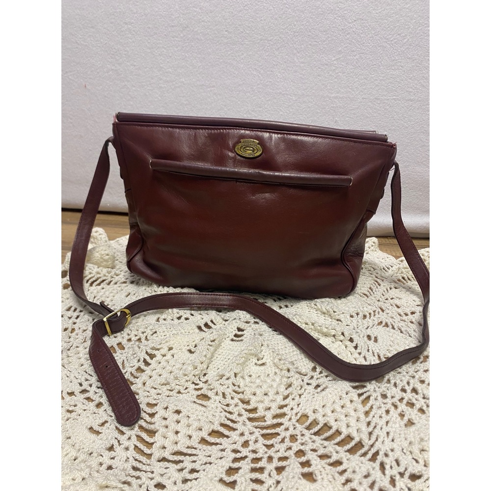 Etienne Aigner Burgundy Leather Shoulder Bag Crossbody‎ Vintage Handcrafted